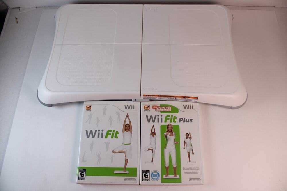 Nintendo Wii Fit Balance Board w/Wii Fit Plus Video Games Bundle